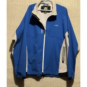 FootJoy DryJoy Golf Jacket Blue/Gray/Black XL TourXP CC Logo On Front